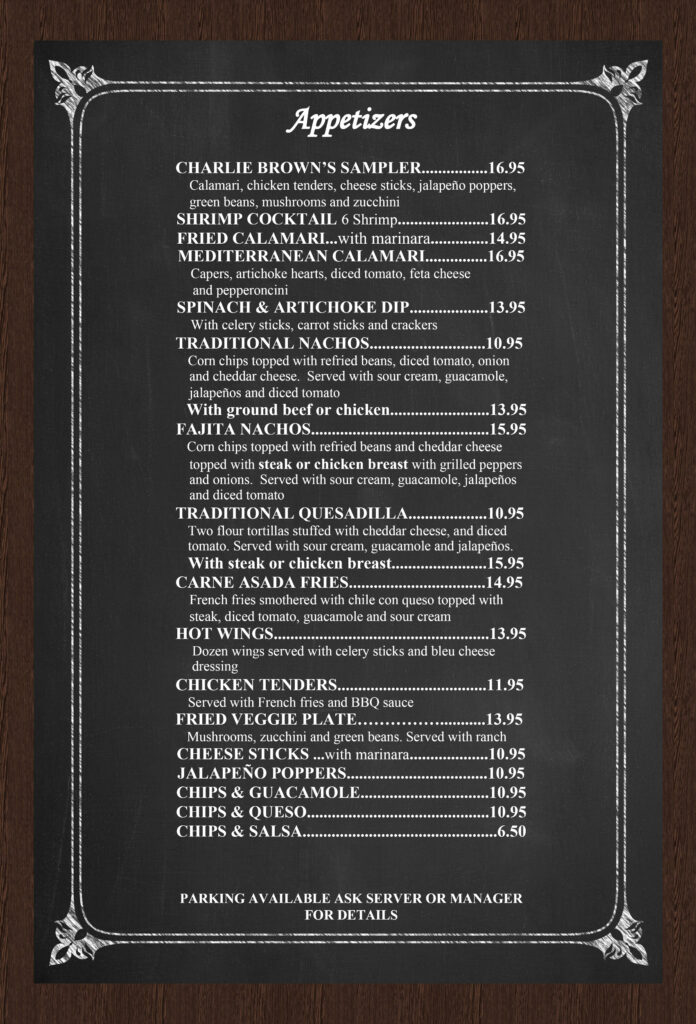 Best Restaurant Appetizers in Denver, CO Charlie Brown's Bar & Grill