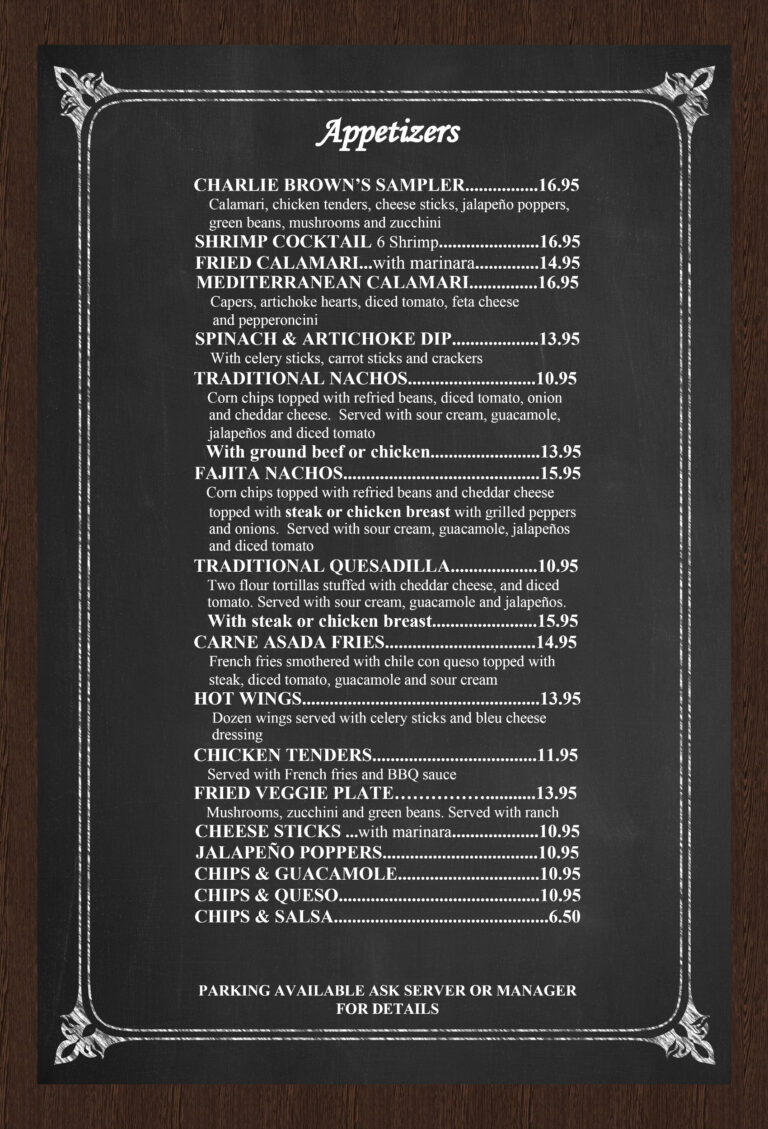 Best Restaurant Appetizers in Denver, CO Charlie Brown's Bar & Grill