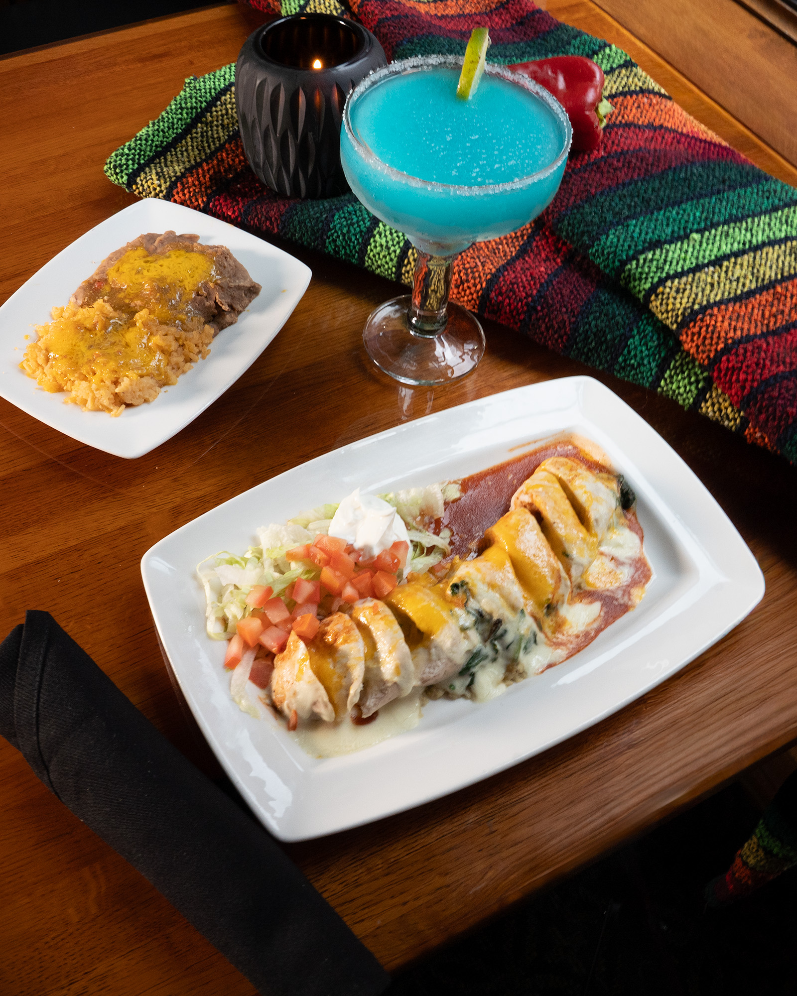 Spinach Mushroom & Chicken Enchilada